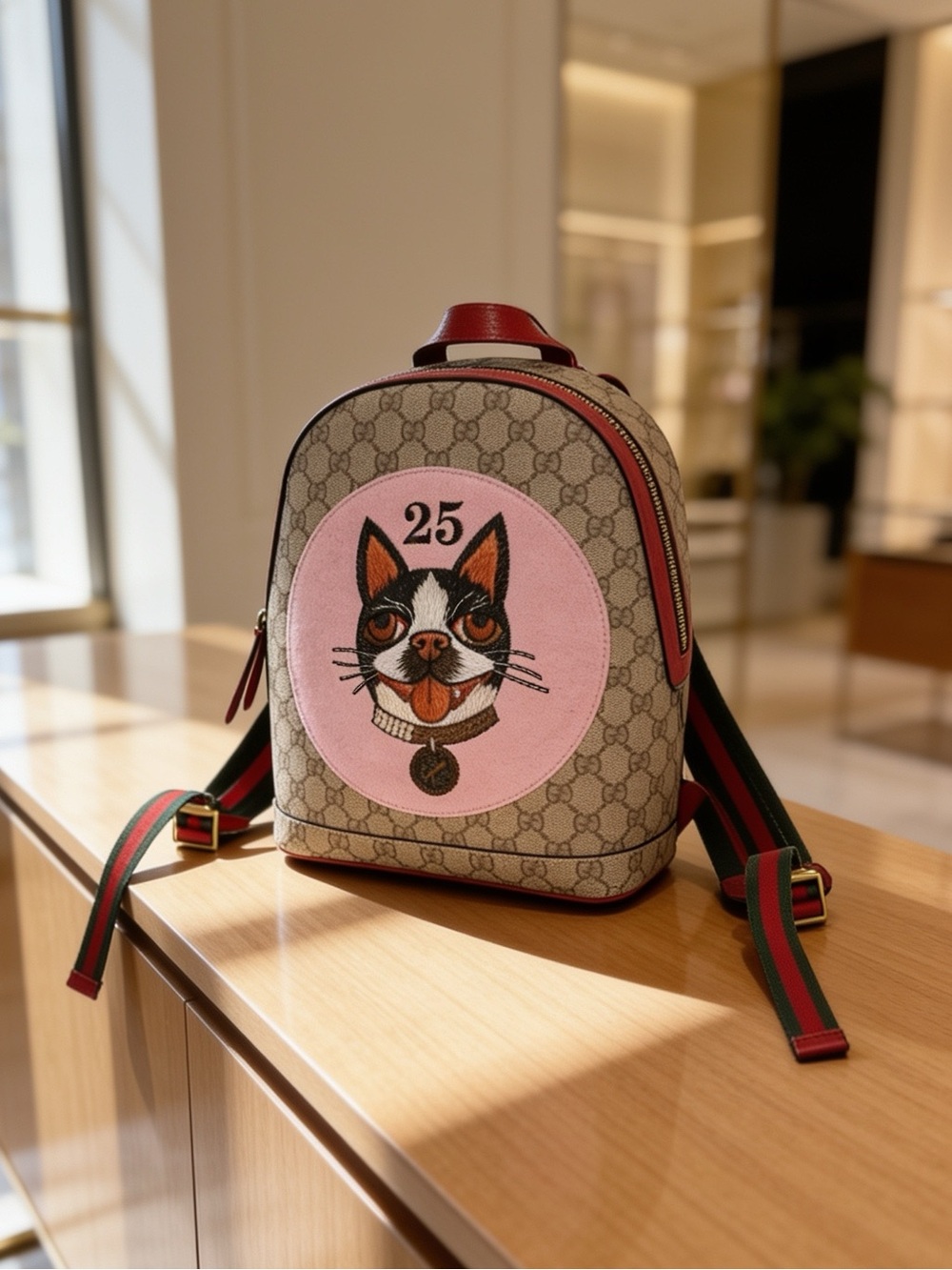 ✨ Gucci Bosco GG Supreme Dog Backpack • NWT